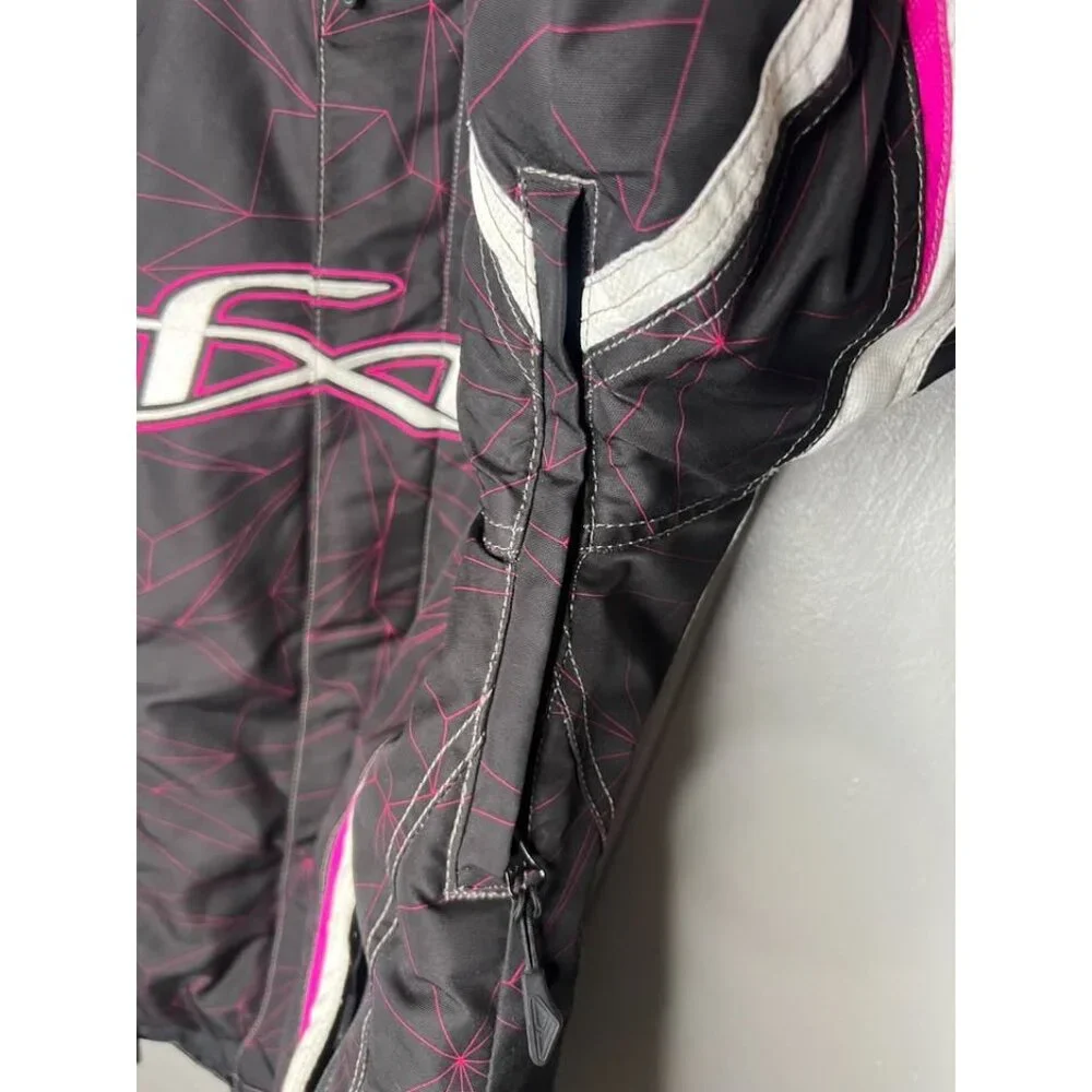 Womens FXR racing Snowmobile Tempt Winter Black Pink Jacket sz 6 - Picture 6 of 6